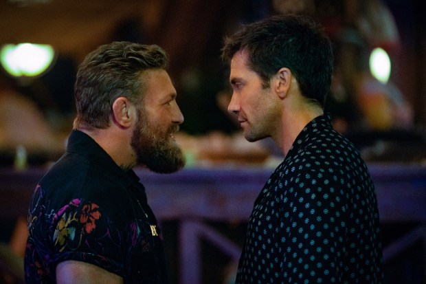 Conor McGregor, left, and Jake Gyllenhaal in "Road House." (Laura Radford/Prime Video/TNS)