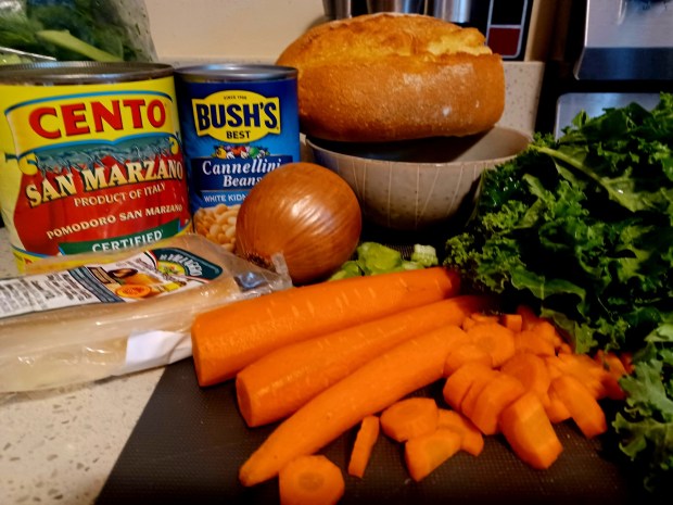 Ribollita is an Italian classic, a hearty vegetarian soup that leans stew-like with the inclusion of good, crusty, day-old bread. (Amy Drew Thompson/Orlando Sentinel)