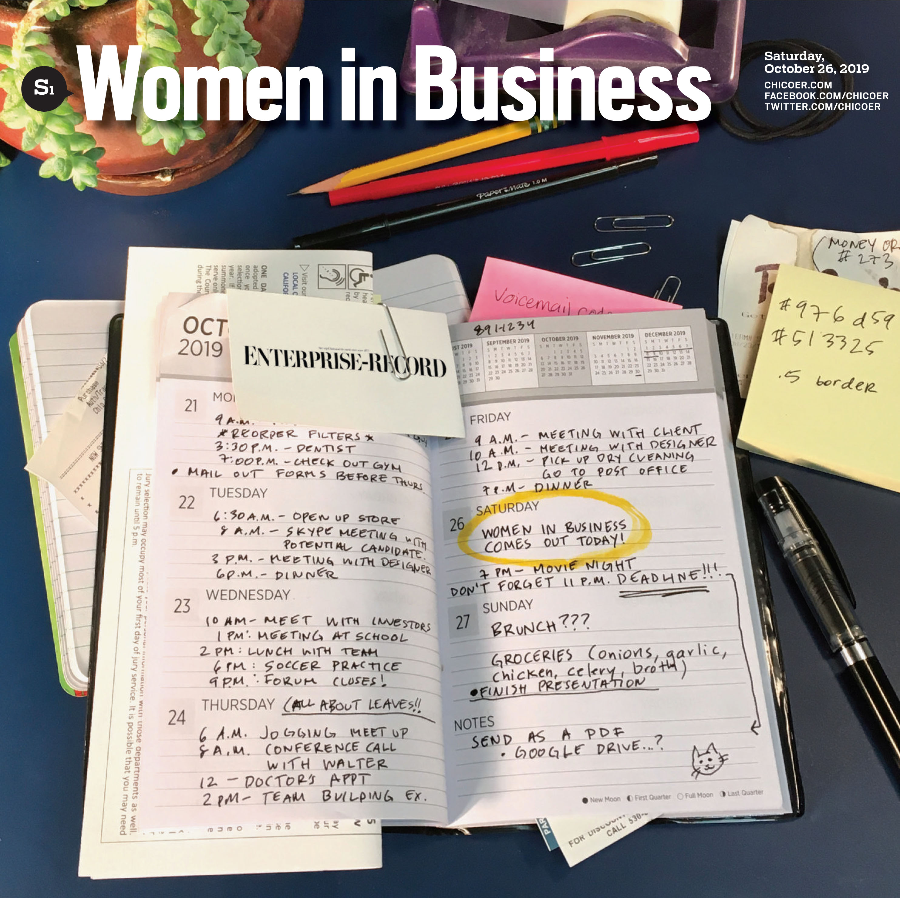 Magazine cover features six women in local businesses